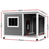 Darrahopens Pet Care > Cat Supplies i.Pet Dog Kennel House Large Wooden Outdoor Pet Kennels Indoor Puppy Cabin Log