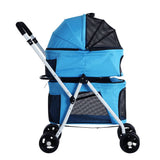 Darrahopens Pet Care > Cat Supplies i.Pet Pet Stroller Dog Pram Large Cat Carrier Travel Foldable 4 Wheels Double