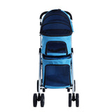 Darrahopens Pet Care > Cat Supplies i.Pet Pet Stroller Dog Pram Large Cat Carrier Travel Foldable 4 Wheels Double