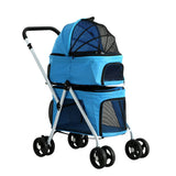 Darrahopens Pet Care > Cat Supplies i.Pet Pet Stroller Dog Pram Large Cat Carrier Travel Foldable 4 Wheels Double