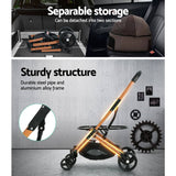 Darrahopens Pet Care > Cat Supplies i.Pet Pet Stroller Dog Pram Large Cat Carrier Travel Pushchair Foldable 4 Wheels