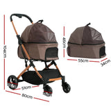 Darrahopens Pet Care > Cat Supplies i.Pet Pet Stroller Dog Pram Large Cat Carrier Travel Pushchair Foldable 4 Wheels