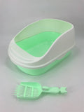 Darrahopens Pet Care > Cat Supplies Large Portable Cat Toilet Litter Box Tray House with Scoop Green