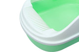 Darrahopens Pet Care > Cat Supplies Large Portable Cat Toilet Litter Box Tray with Scoop and Grid Tray Green
