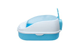 Darrahopens Pet Care > Cat Supplies Medium Portable Cat Toilet Litter Box Tray with Scoop Blue
