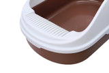 Darrahopens Pet Care > Cat Supplies Medium Portable Cat Toilet Litter Box Tray with Scoop Brown
