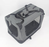 Darrahopens Pet Care > Cat Supplies Medium Portable Foldable Dog Cat Puppy Rabbit Soft Crate Carrier-Grey