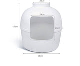 Darrahopens Pet Care > Cat Supplies Multifunctional Cat Litter Box Pet Cat House Semi-Enclosed Brown