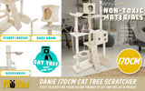 darrahopens Pet Care > Cat Supplies Paw Mate 170cm Beige Cat Tree Danie Multi Level Scratcher