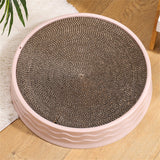 Darrahopens Pet Care > Cat Supplies Pawfriends Cat Claw Plate Wear-Resistant Replaceable Round Corrugated Paper Pet Toy Pink