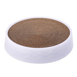 Darrahopens Pet Care > Cat Supplies Pawfriends Cat Claw Plate Wear-Resistant Replaceable Round Corrugated Paper Pet Toy White