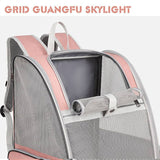 darrahopens Pet Care > Cat Supplies Pet Carrier Bag Cat Dog Breathable Double Shoulder Backpack Travel Outdoor Pink