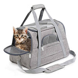 Darrahopens Pet Care > Cat Supplies Pet Carrier Bag Travel Bag for Cats and Small Dogs Cozy Bed, Shoulder Strap