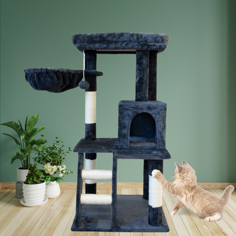 Darrahopens Pet Care > Cat Supplies Petwiz 100cm Luna Premium Cat Tree Scratching Post