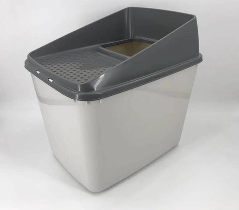 Darrahopens Pet Care > Cat Supplies XL Top Entry Cat Litter Box No Mess Large Enclosed Covered Kitty Tray
