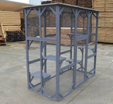 Darrahopens Pet Care > Cat Supplies XXL Pet Cat Bird Shelter Condo with Escape Door Wooden Kitten Cage House