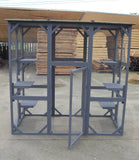 Darrahopens Pet Care > Cat Supplies XXL Pet Cat Bird Shelter Condo with Escape Door Wooden Kitten Cage House