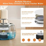 Darrahopens Pet Care > Cat Supplies YES4PETS 3L Automatic Electric Pet Water Fountain Dog Cat Stainless Steel Feeder Bowl Dispenser White