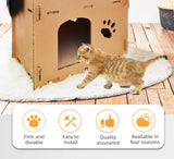 Darrahopens Pet Care > Cat Supplies YES4PETS Cat Cardboard House Tower Condo Scratcher Pet Post Furniture Double Storey