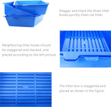 Darrahopens Pet Care > Cat Supplies YES4PETS Lift and Sift Self Cleaning Kitty Litter Trays Cat Litter Tray Toilet Sifting Slotted Trays