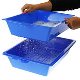 Darrahopens Pet Care > Cat Supplies YES4PETS Lift and Sift Self Cleaning Kitty Litter Trays Cat Litter Tray Toilet Sifting Slotted Trays