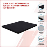 darrahopens Pet Care > Cleaning & Maintenance 110CM XL Pet Bed Mattress Dog Cat Memory Foam Pad Mat Cushion