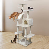 darrahopens Pet Care > Cleaning & Maintenance 171cm Cat Tree Trees Scratching Post Scratcher Tower Condo House - Beige