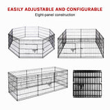 darrahopens Pet Care > Cleaning & Maintenance 24" 8 Panel Pet Dog Playpen Puppy Exercise Cage Enclosure Fence Play Pen