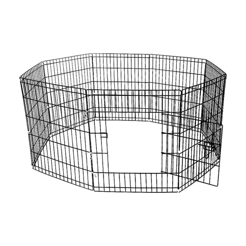 darrahopens Pet Care > Cleaning & Maintenance 24" 8 Panel Pet Dog Playpen Puppy Exercise Cage Enclosure Fence Play Pen