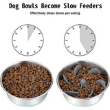 Darrahopens Pet Care > Cleaning & Maintenance 2x Dog Bowl Slow Feeder Insert