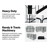 darrahopens Pet Care > Cleaning & Maintenance 8 Panel Heavy Duty Pet Dog Playpen Puppy Exercise Fence Enclosure Cage