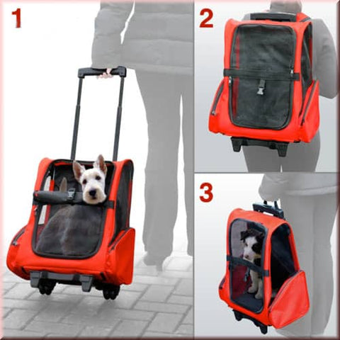 darrahopens Pet Care > Cleaning & Maintenance Dog Pet Safety Transport Carrier Backpack Trolley