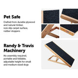 darrahopens Pet Care > Cleaning & Maintenance Dog Ramp Pet Ramp Adjustable Heights Portable
