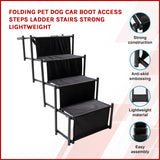 darrahopens Pet Care > Cleaning & Maintenance Folding Pet Dog Car Boot Access Steps Ladder Stairs Strong Lightweight