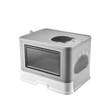 Darrahopens Pet Care > Cleaning & Maintenance Jumbo Hooded Cat Litter Box Tray Pet Kitty Toilet for Large Cats w Hair Grooming