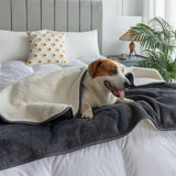 Darrahopens Pet Care > Cleaning & Maintenance Premium Waterproof Reversible Pet Dog Blanket Bed Protects Couch Bed from Spills