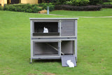 Darrahopens Pet Care > Coops & Hutches 110cm XL Double Storey Rabbit Hutch Guinea Pig Cage , Ferret Cat cage W Wheel & Pull Out Tray