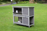 Darrahopens Pet Care > Coops & Hutches 110cm XL Double Storey Rabbit Hutch Guinea Pig Cage , Ferret Cat cage W Wheel & Pull Out Tray