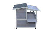 Darrahopens Pet Care > Coops & Hutches 2 Story Outdoor Cat Shelter Condo with Escape Door Rainproof Kitty House
