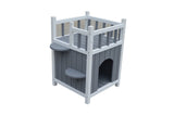 Darrahopens Pet Care > Coops & Hutches Cat Shelter Condo with Escape Door Rabbit Kitty House Cave