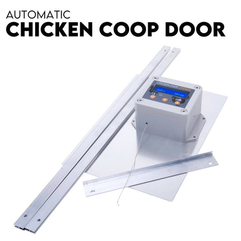 Darrahopens Pet Care > Coops & Hutches Chicken Coop Door with Digital LCD Screen to manage Timer and Sensor