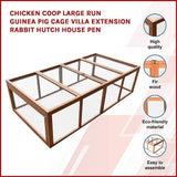 Darrahopens Pet Care > Coops & Hutches Chicken coop LARGE Run Guinea Pig Cage Villa Extension Rabbit hutch house pen