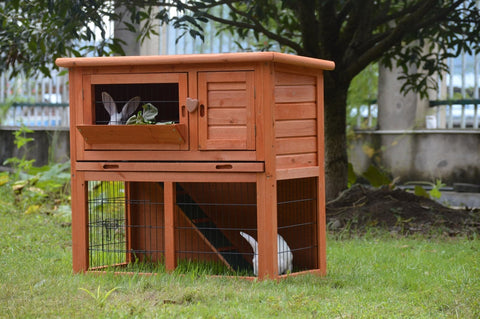 Darrahopens Pet Care > Coops & Hutches Double Storey Rabbit Hutch Guinea Pig Cage , Ferret cage W Pull Out Tray