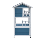 Darrahopens Pet Care > Coops & Hutches Double Story Cat Shelter Condo with Escape Door Rainproof Kitty House
