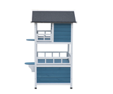 Darrahopens Pet Care > Coops & Hutches Double Story Cat Shelter Condo with Escape Door Rainproof Kitty House