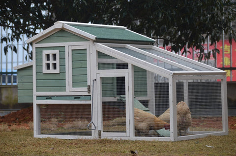 Darrahopens Pet Care > Coops & Hutches Green Large Chicken Coop Rabbit Hutch Ferret Guinea Pig Cage Hen Chook Cat Kitten House