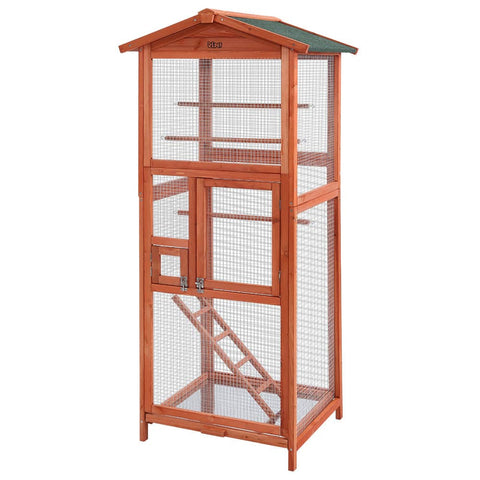 darrahopens Pet Care > Coops & Hutches i.Pet Bird Cage Wooden Pet Cages Aviary Large Carrier Travel Canary Cockatoo Parrot XL