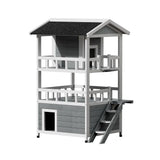 Darrahopens Pet Care > Coops & Hutches i.Pet Cat House Outdoor Wooden Shelter Rabbit Hutch Condo Small Dog Pet House