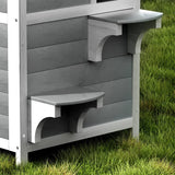 Darrahopens Pet Care > Coops & Hutches i.Pet Cat House Wooden Outdoor Shelter Rabbit Hutch Condo Small Dog Roof House
