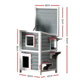 Darrahopens Pet Care > Coops & Hutches i.Pet Cat House Wooden Outdoor Shelter Rabbit Hutch Condo Small Dog Roof House